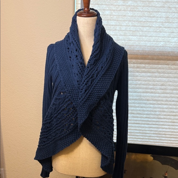 Cynthia Rowley Deep Blue Knit Cardigan Size S - Picture 1 of 3